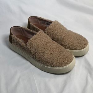 Toms teddy bear slip on shoes